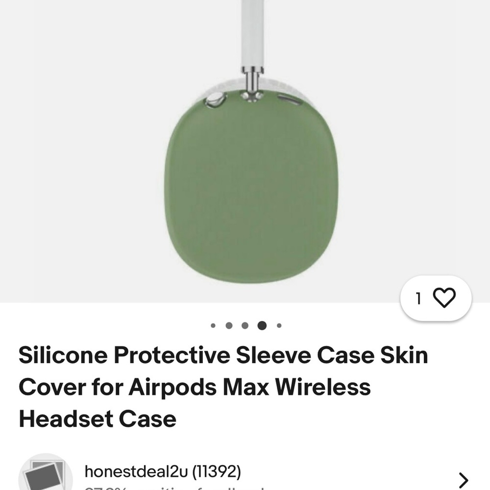 Green Silicone Protective Sleeve for AirPods Max